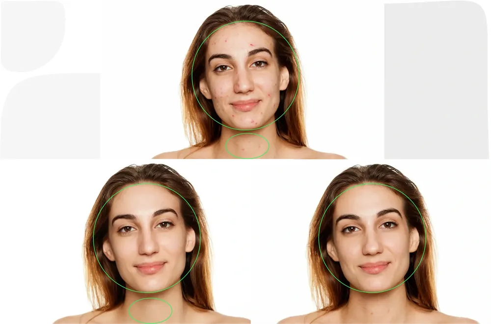 Before and After Retouching Comparison